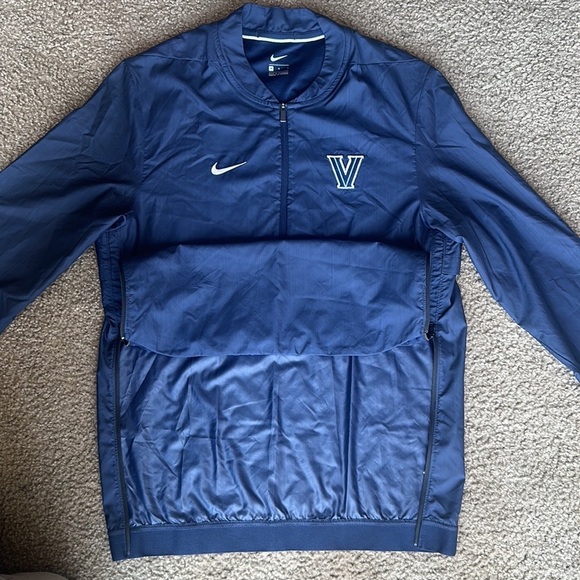 Nike Blue Windbreaker Jacket with Mock Neck (Unisex) - Picture 6 of 9